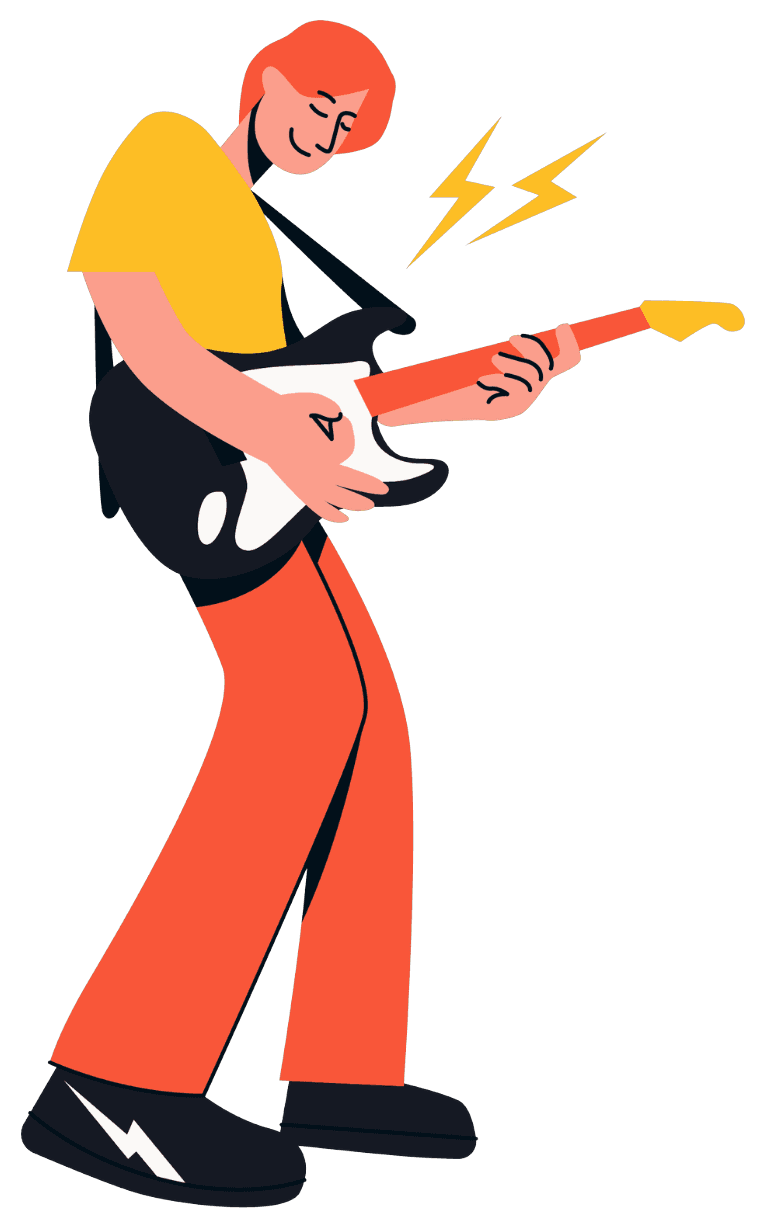 Guitarrista tocando