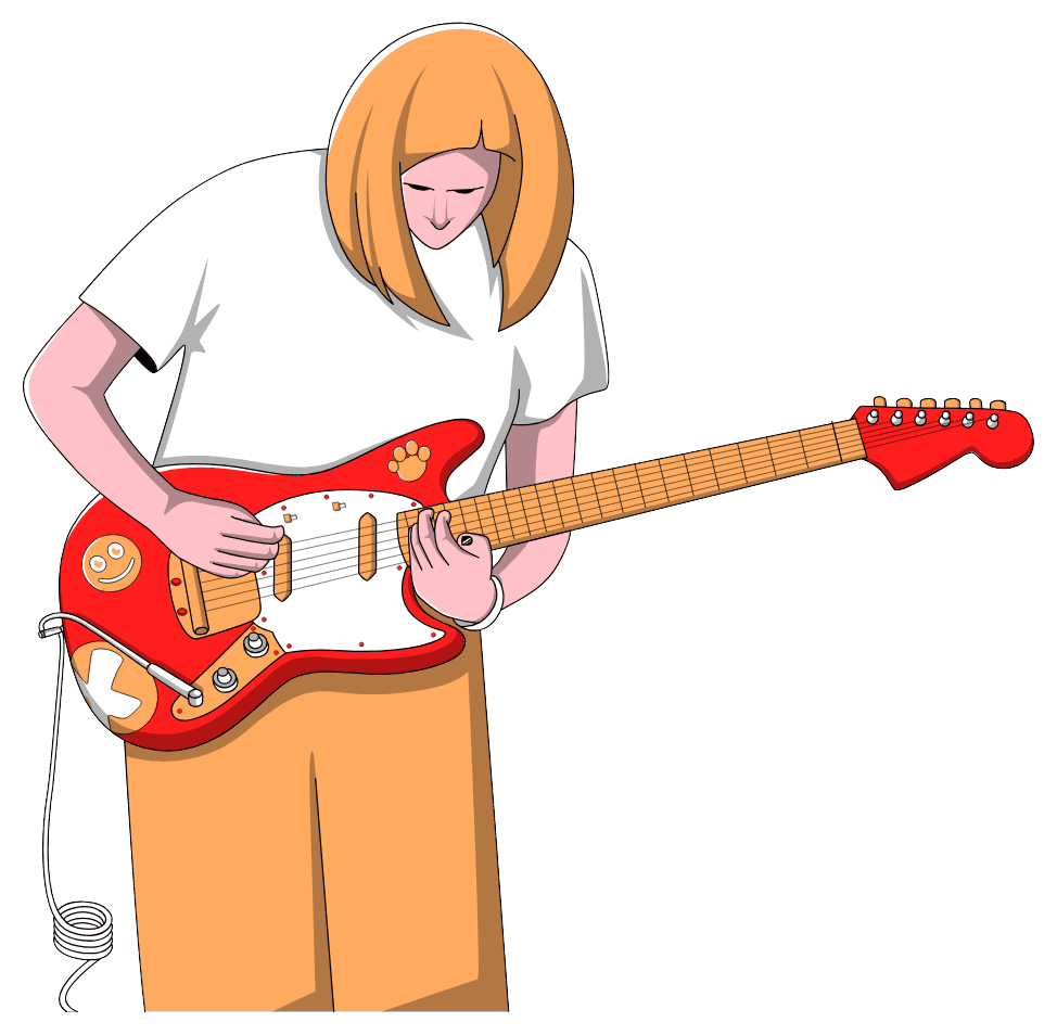 Guitarrista tocando